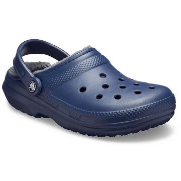 Crocs Classic Lined Clog Men's Shoes Navy | Australia 0672CTVE